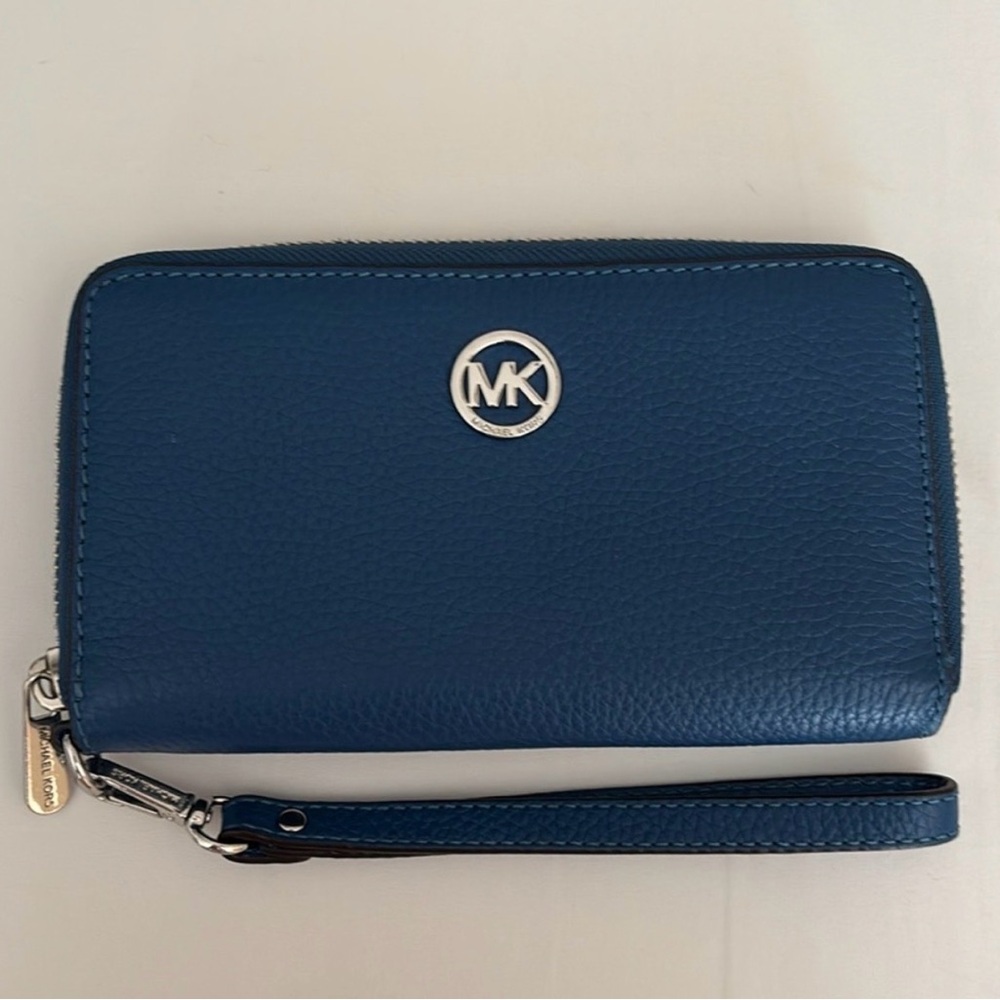 Michael Kors Royal Blue Leather Wristlet